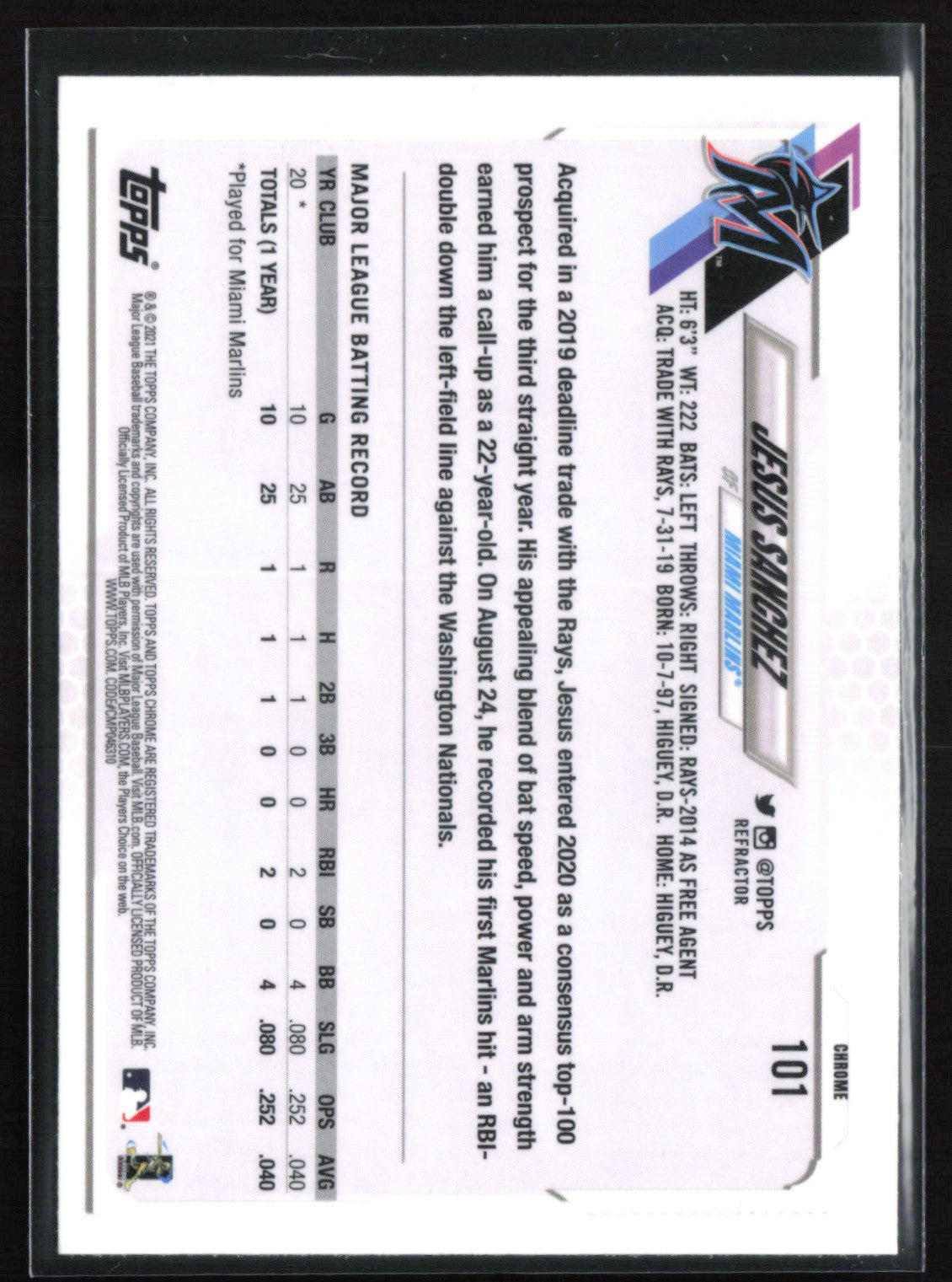 Jesus Sanchez RC Refractor
