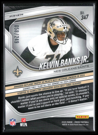 Kelvin Banks Jr RC Orange Prizm /249