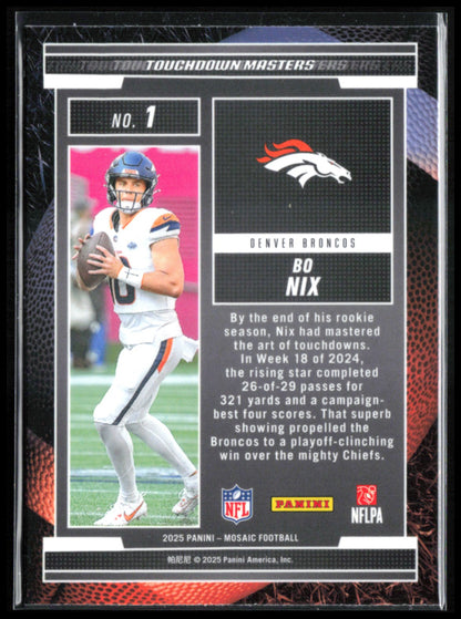 Bo Nix Touchdown Masters Mosaic Prizm