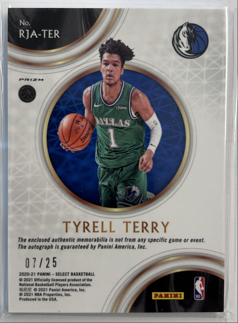 Tyrell Terry RC Patch Auto /25 Tie-Dye Prizm