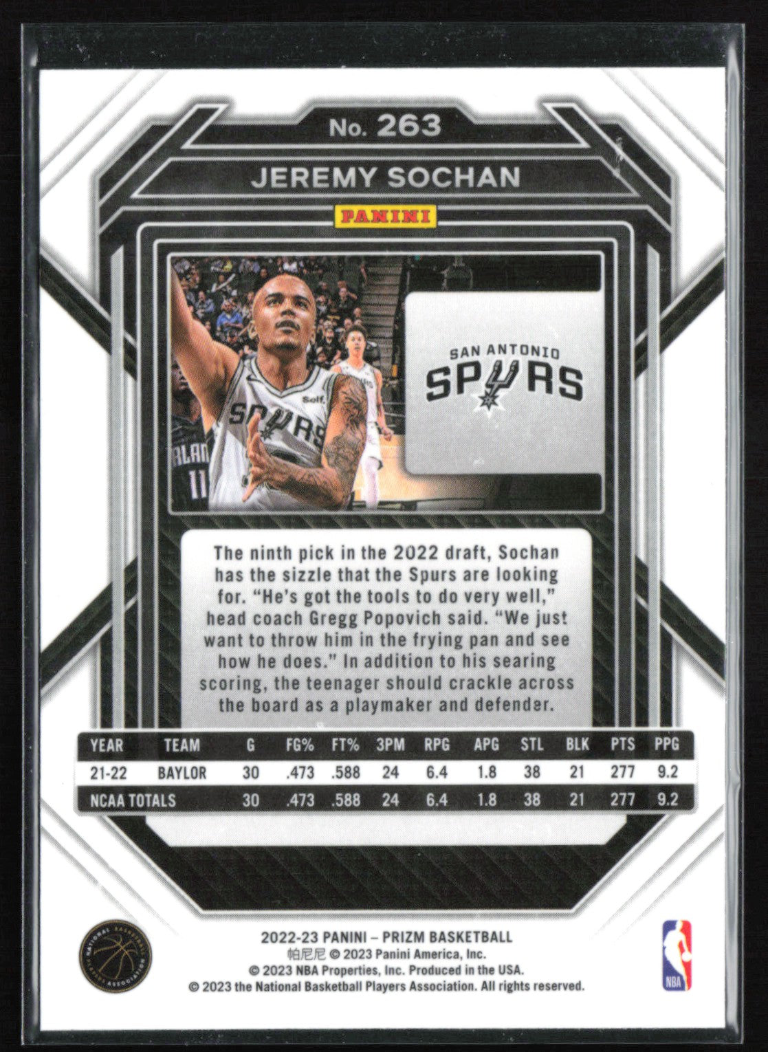 Jeremy Sochan RC
