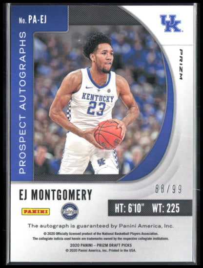 EJ Montgomery Auto Prospect Purple Ice /99