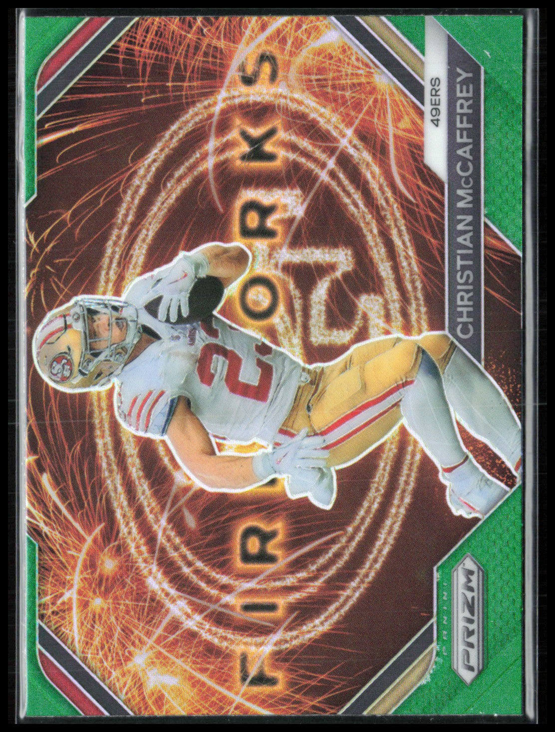 Christian McCaffrey Fireworks Green