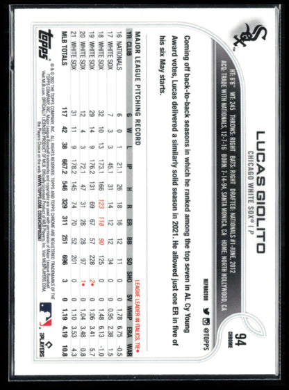 Lucas Giolito Refractor
