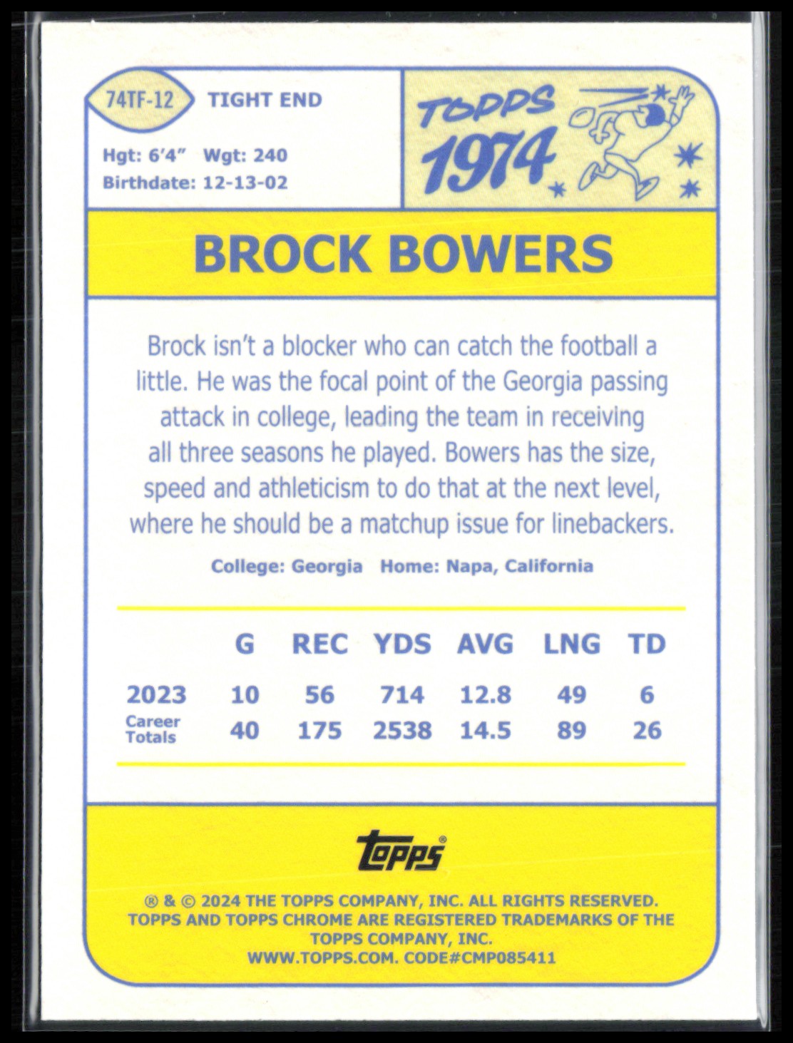 Brock Bowers RC