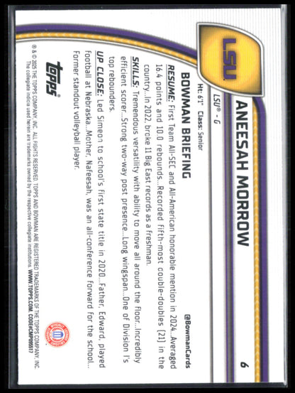Aneesah Morrow 1st Bowman Purple Lava