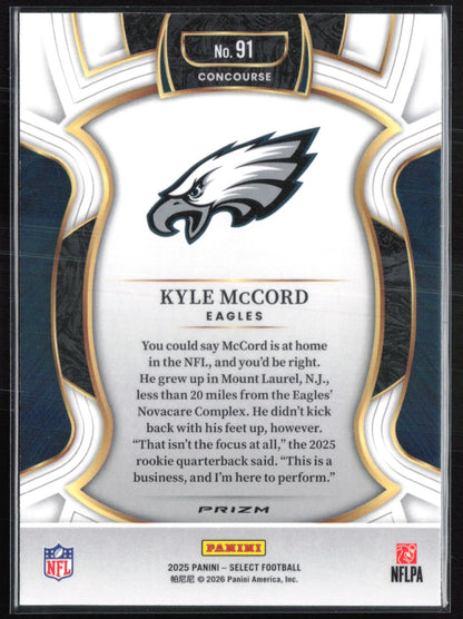 Kyle McCord RC Silver Prizm