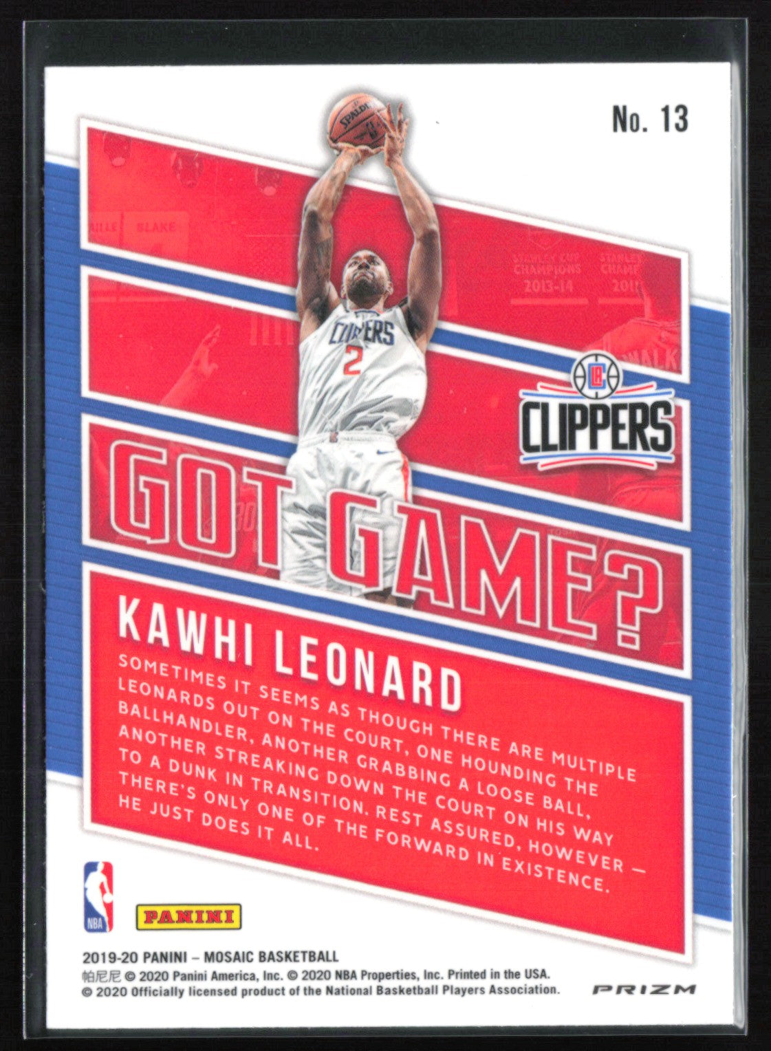 Kawhi Leonard Green Mosaic