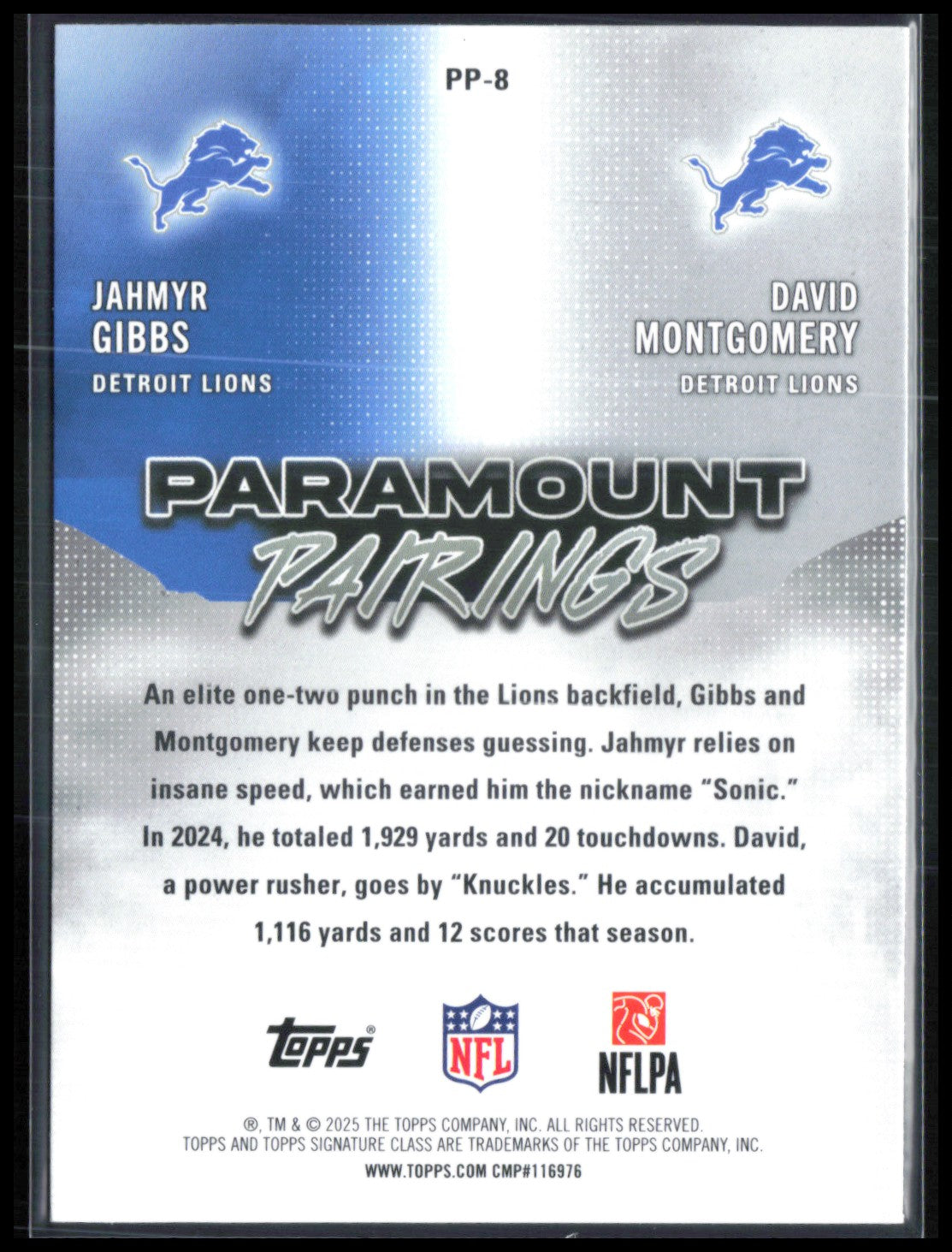 David Montgomery / Jahmyr Gibbs