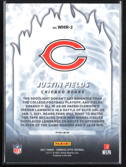 Justin Fields RC White-Hot Rookies Holo