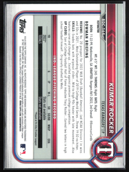 Kumar Rocker 1st Bowman Refractor