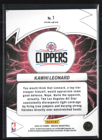 Kawhi Leonard Green Mosaic