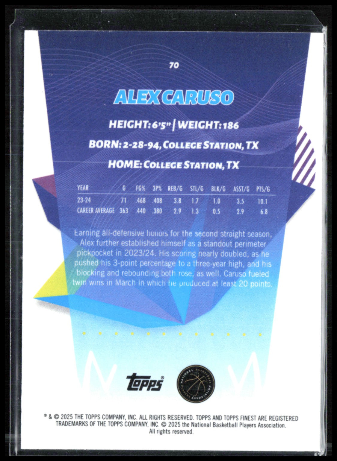 Alex Caruso Purple X-Fractor /150