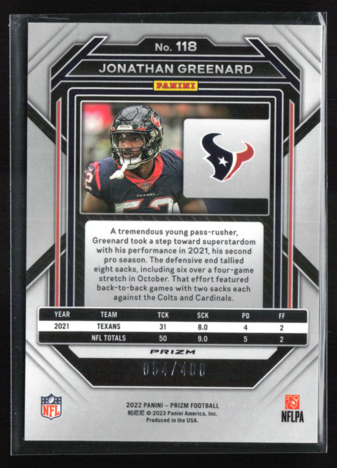 Jonathan Greenard Pandora /400