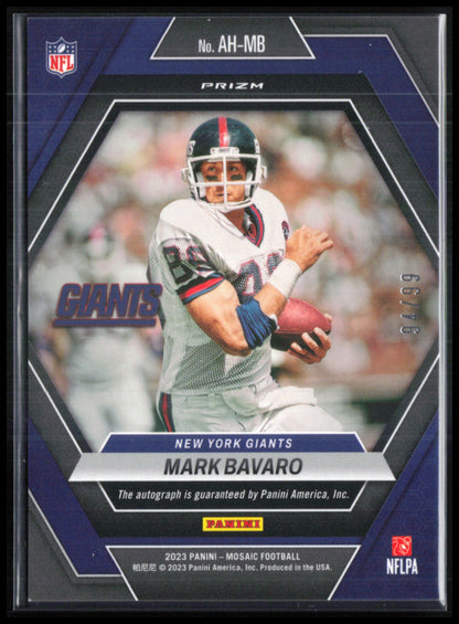 Mark Bavaro Auto Blue Mosaic /99