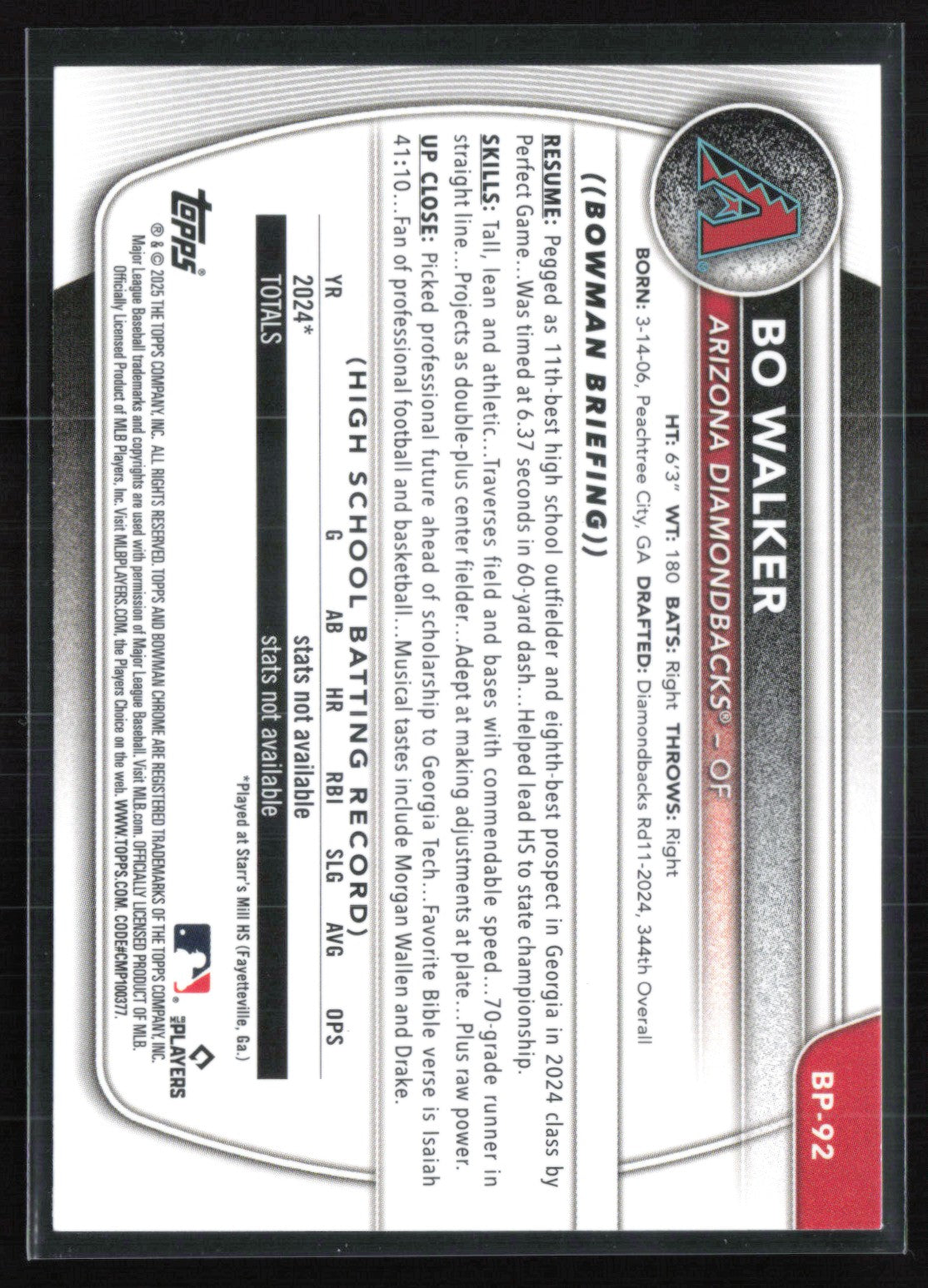 Bo Walker 1st Bowman