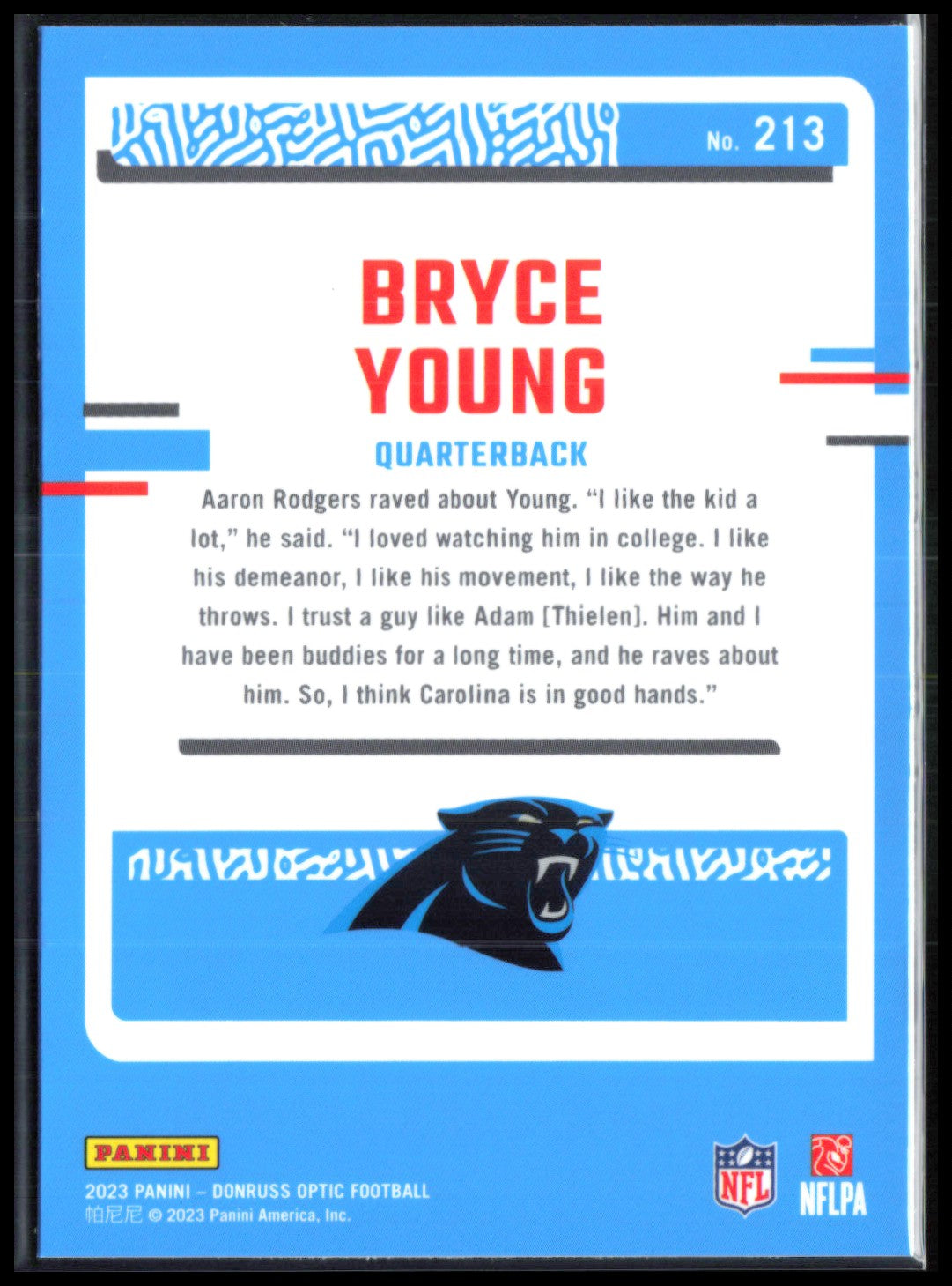 Bryce Young RC Rated Rookie