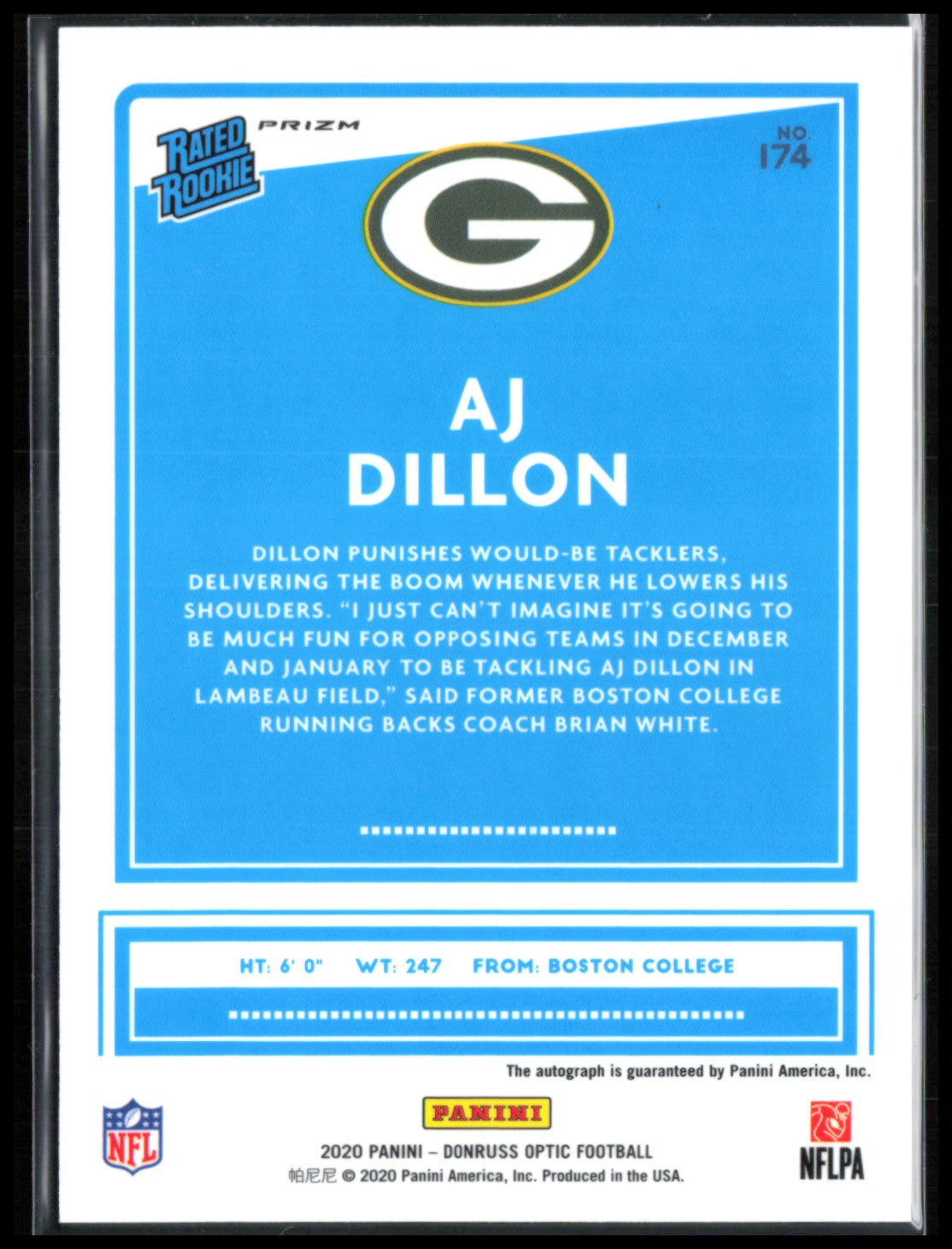 AJ Dillon RC Auto Red Hyper 2020 Optic