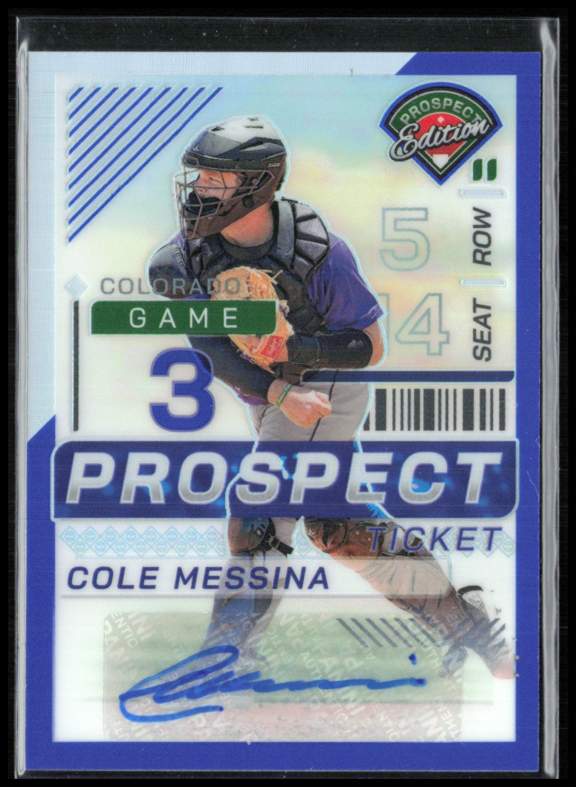 Cole Messina Auto Prospect Ticket /149
