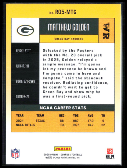 Matthew Golden RC