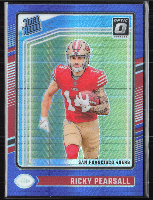 Ricky Pearsall RC Blue Hyper Optic Rated Rookie