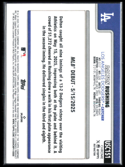 Dalton Rushing RC Refractor Debut