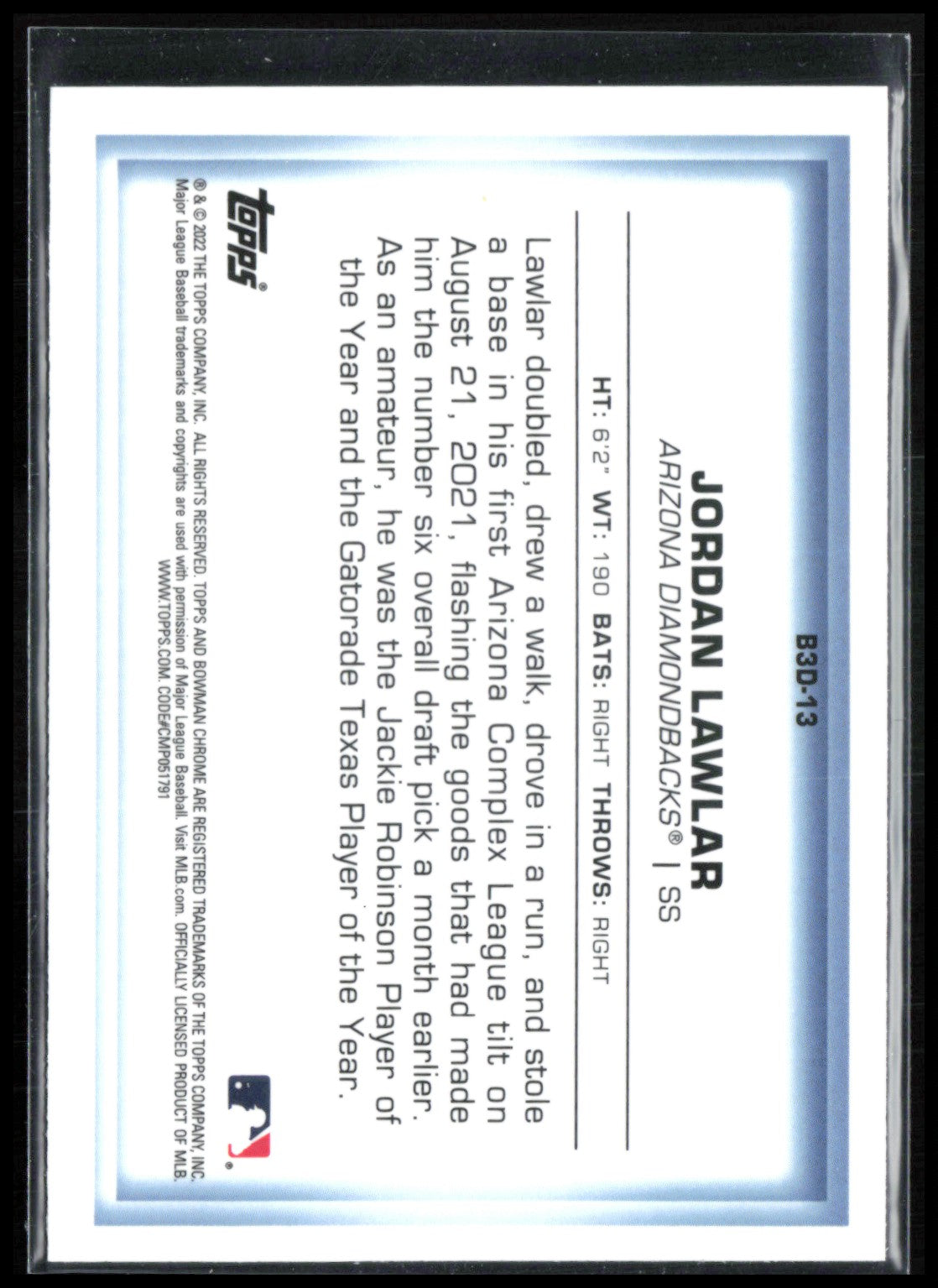 Jordan Lawlar Bowman in 3D