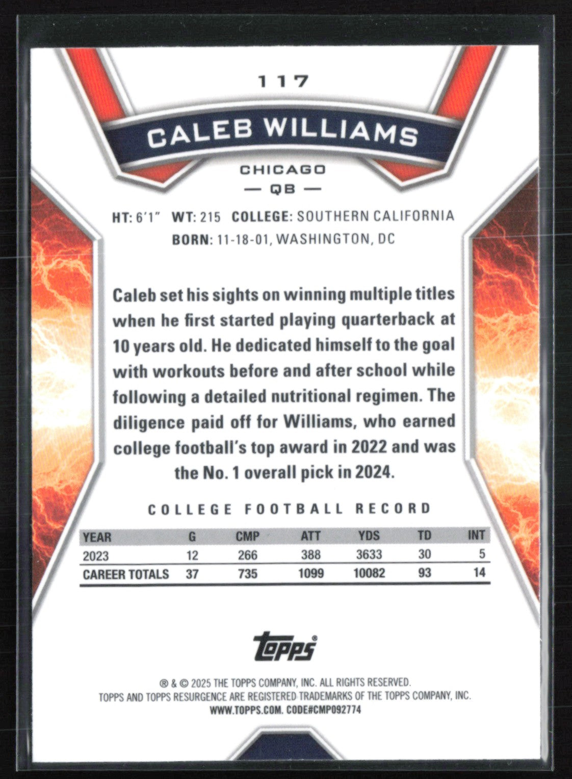 Caleb Williams RC Resurgence