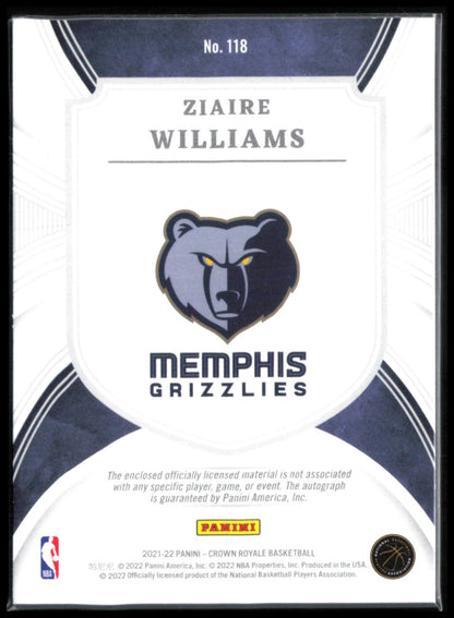 Ziaire Williams RC Patch Auto /199 Rookie Silhouettes