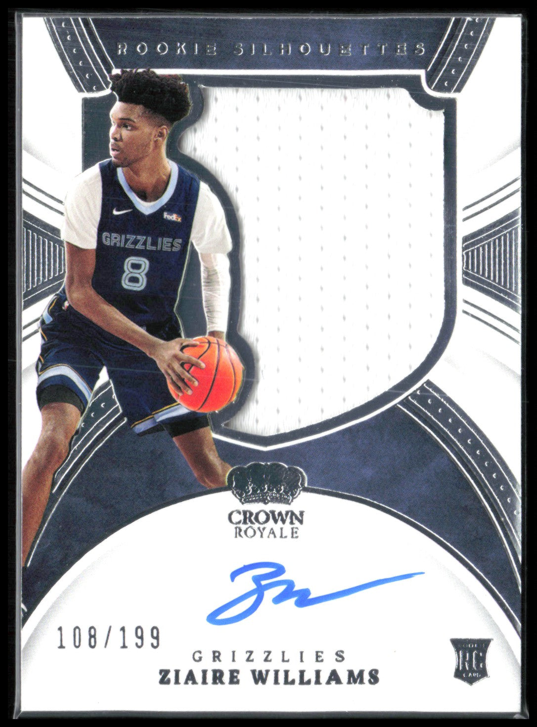 Ziaire Williams RC Patch Auto /199 Rookie Silhouettes