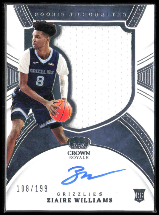 Ziaire Williams RC Patch Auto /199 Rookie Silhouettes