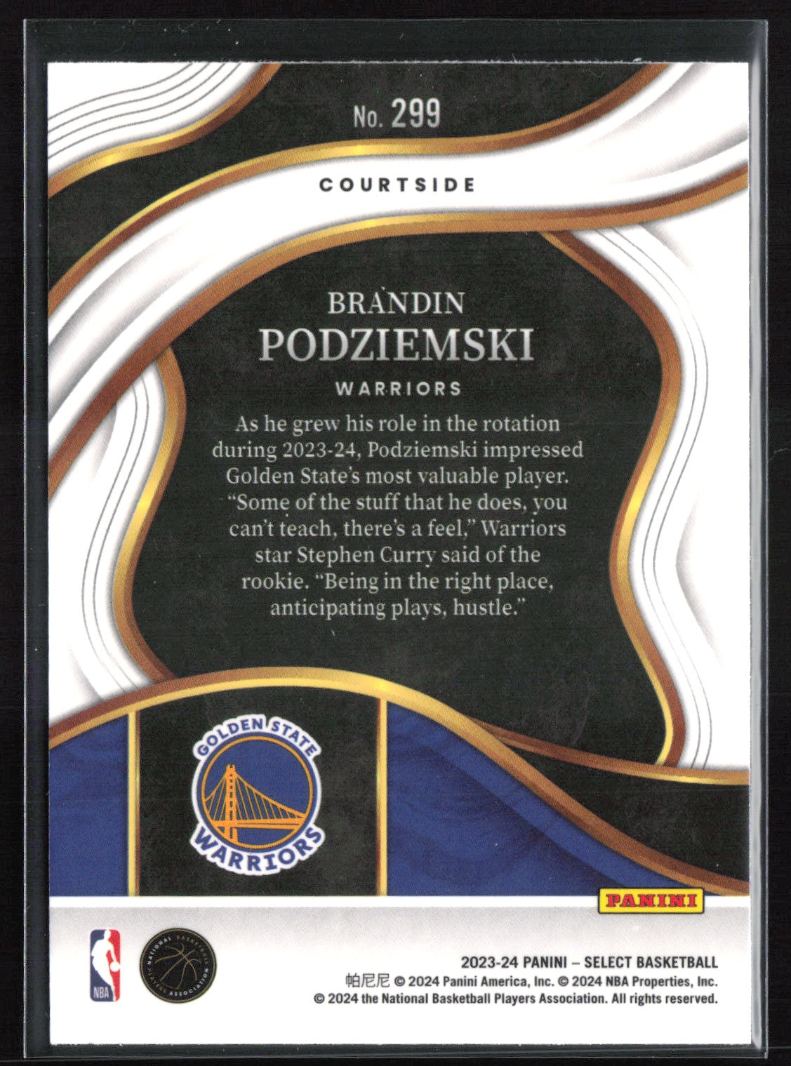 Brandin Podziemski RC Courtside