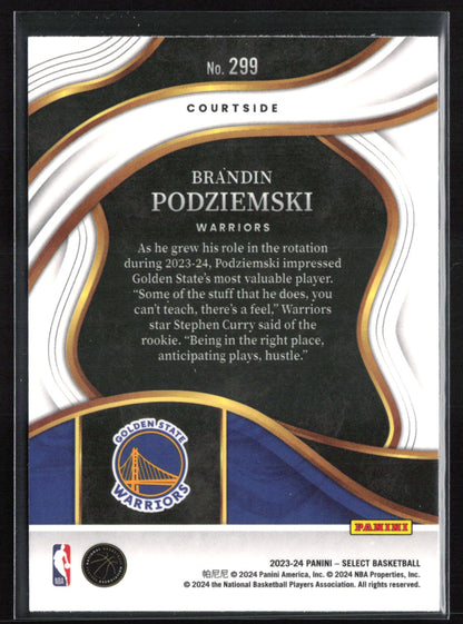 Brandin Podziemski RC Courtside