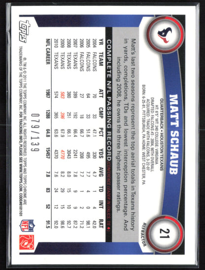 Matt Schaub Cracked Ice /139
