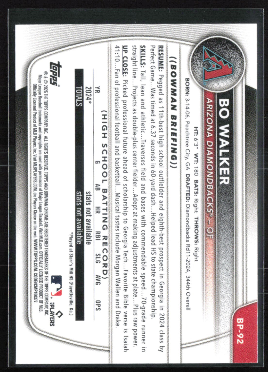 Bo Walker 1st Bowman