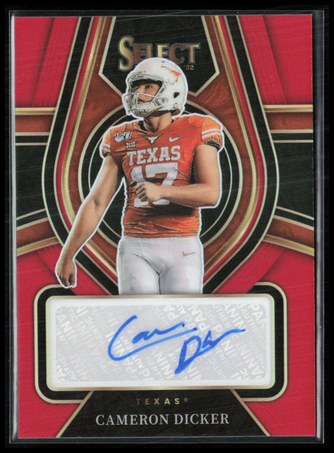 Cameron Dicker Auto Red Prizm 2022 Select Draft