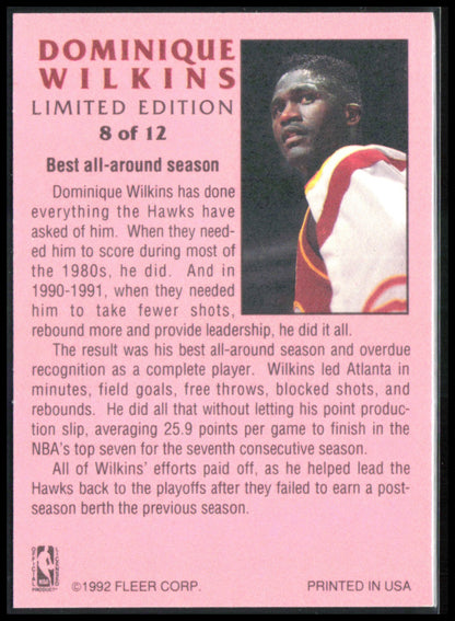 Dominique Wilkins 1992 Fleer Limited Edition