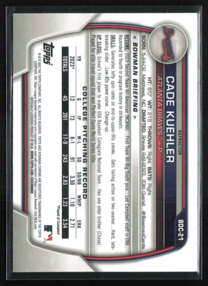 Cade Kuehler 1st Bowman Refractor