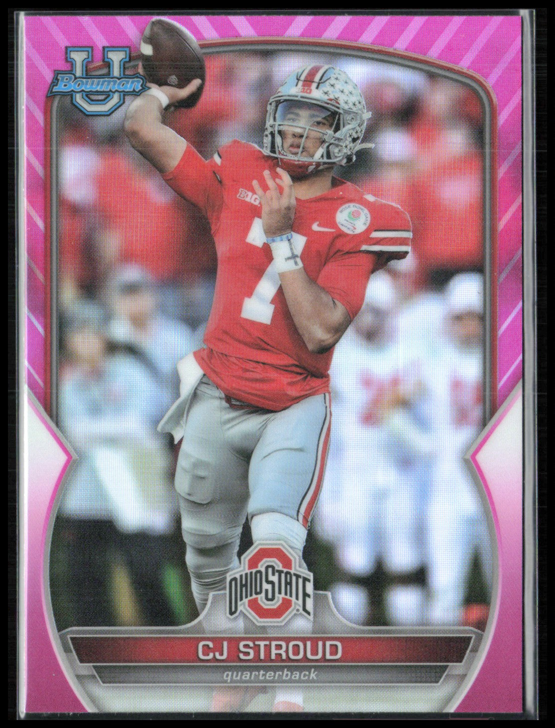 C.J. Stroud Pink Refractor 2022 Bowman U Chrome