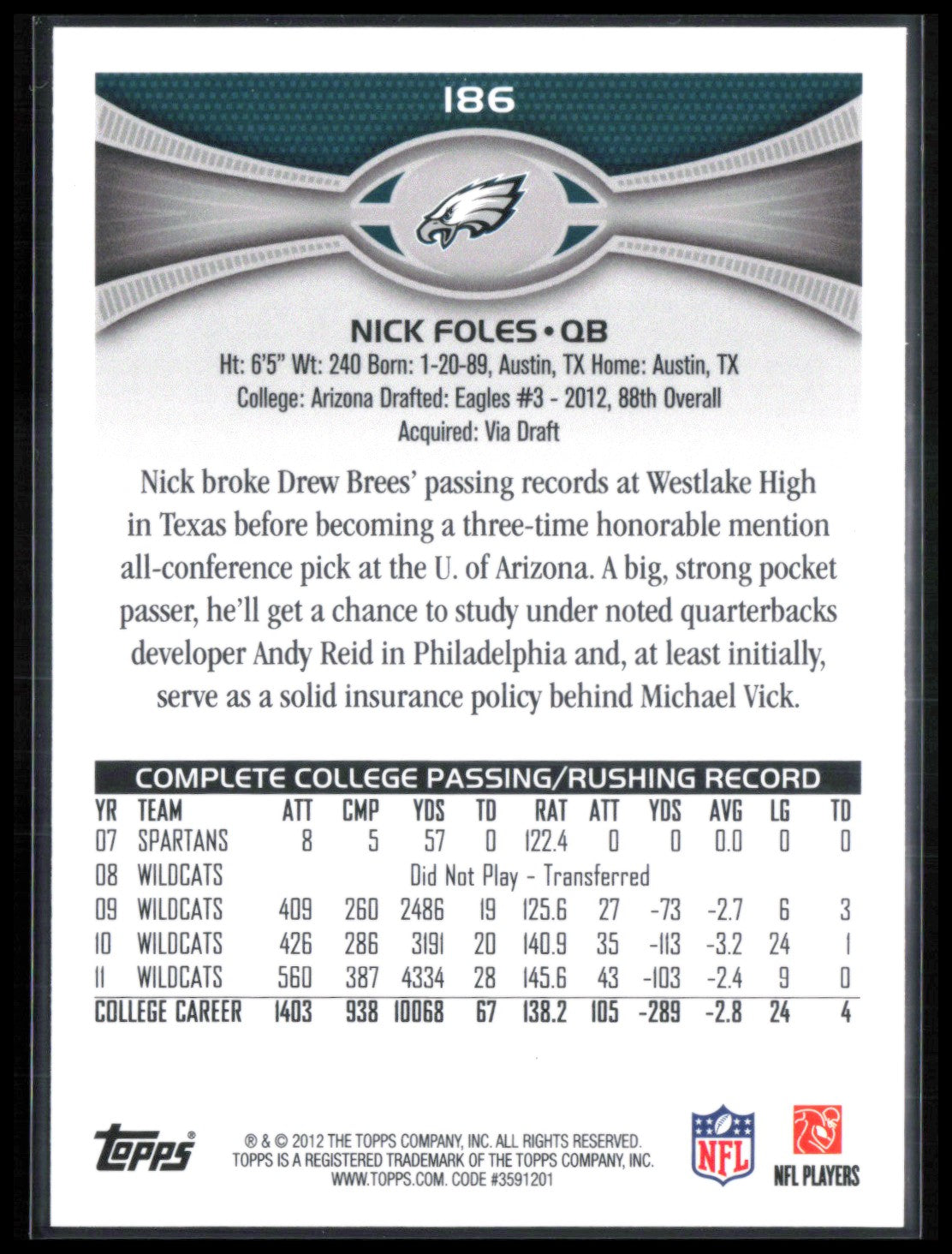 Nick Foles RC