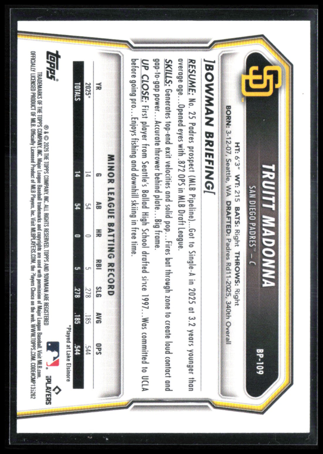 Truitt Madonna 1st Bowman Fuchsia /299