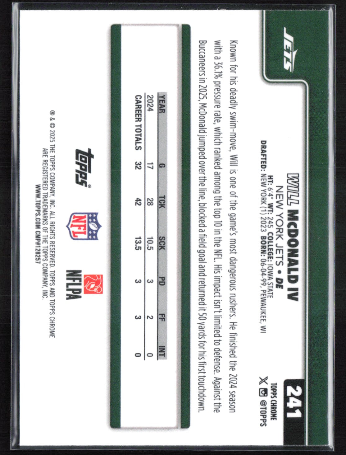 Will McDonald IV Pigskin Parallel