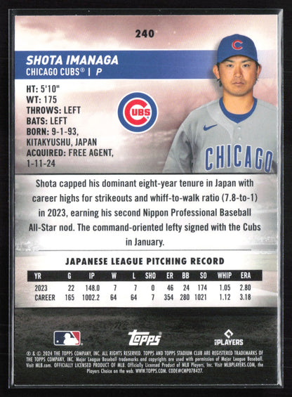 Shota Imanaga RC