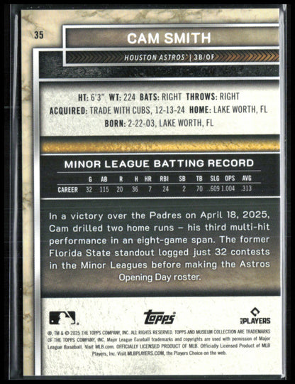 Cam Smith RC 2025 Topps Museum Collection