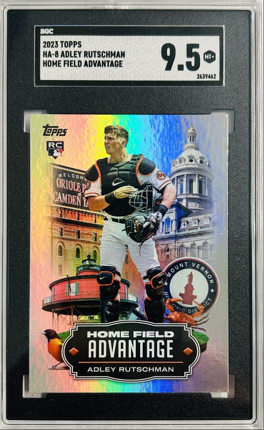 Adley Rutschman RC Home Field Advantage 2023 Topps Series 1 SGC 9.5