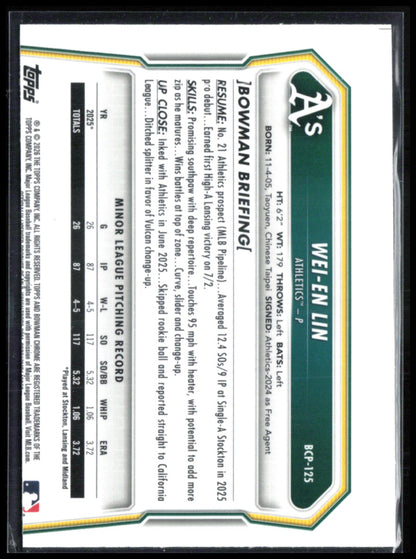 Wei-En Lin 1st Bowman Mojo