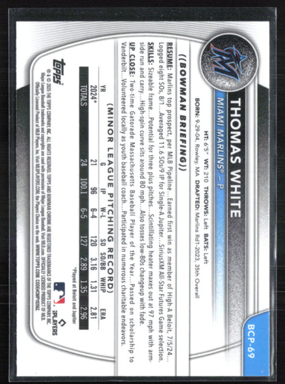 Thomas White 1st Bowman Mojo