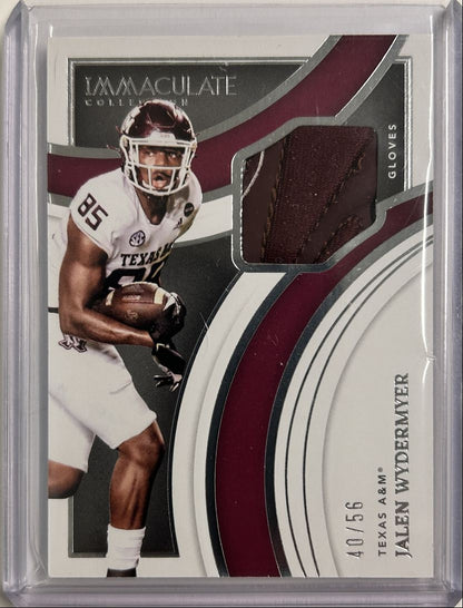Jalen Wydermyer Glove Mem /56 Immaculate Collection Collegiate
