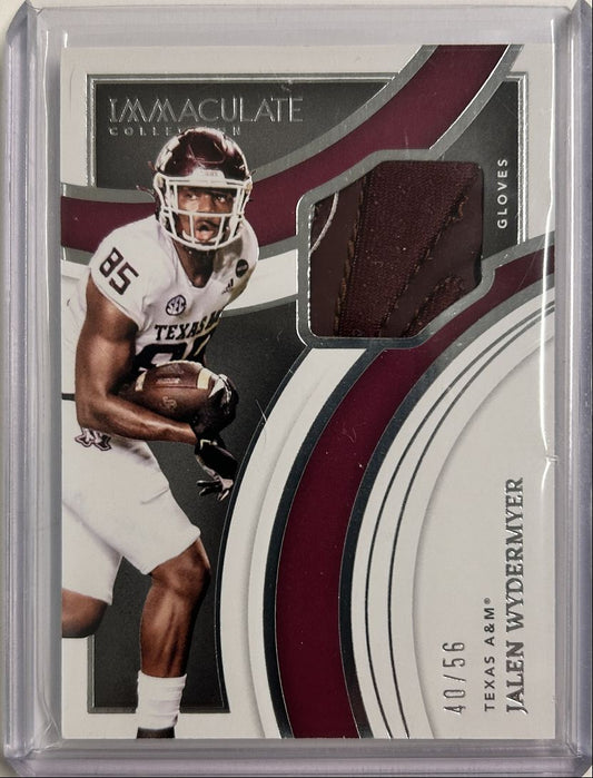 Jalen Wydermyer Glove Mem /56 Immaculate Collection Collegiate