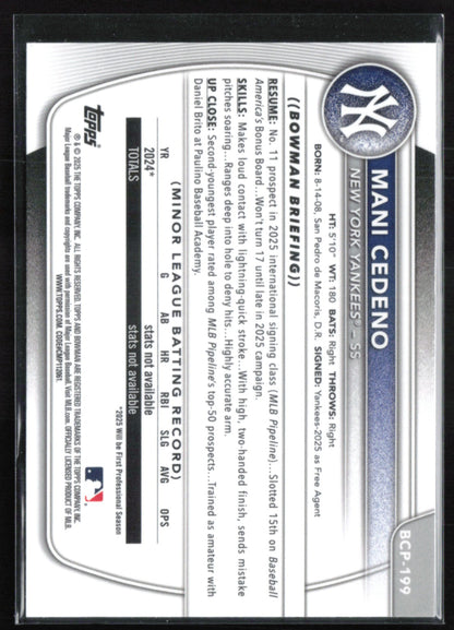 Mani Cedeno 1st Bowman